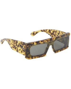 Alaïa Alaïa Rectangle Frame Sunglasses - Metallic