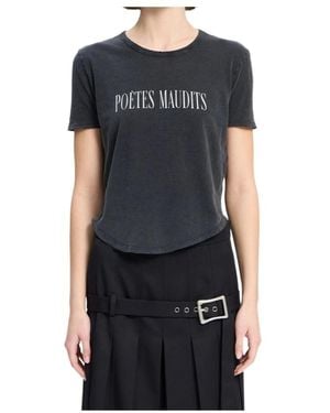 Ann Demeulemeester Floor Micro Curved-Hem T-Shirt - Black