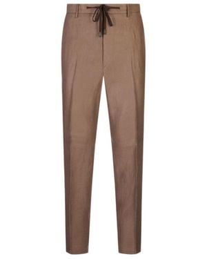 Peserico Drawstring Tailored Trousers - Brown