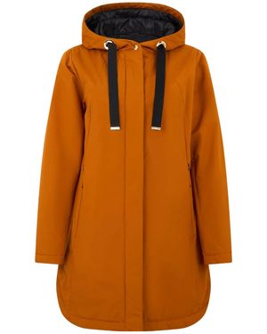 Herno Waterproof Hooded Coat - Orange
