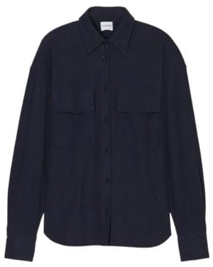 Closed Ribbed Pocket Shirt - Blue