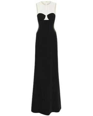 Stella McCartney Mesh-Paneled Crepe Dress - Black