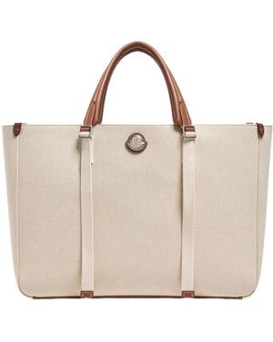 Moncler Carlo Logo Tote Bag - Natural