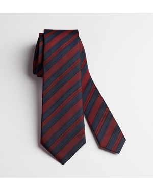Red and Navy Striped Tie