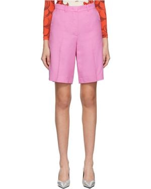 Pushbutton Suiting Shorts - Pink