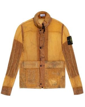 Stone Island Logo Patch Long Sleeved Jacket - Multicolor