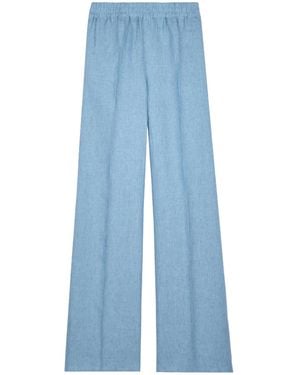 Tod's Elasticated Wide-Leg Pants - Blue