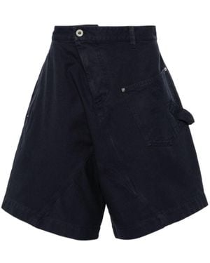 JW Anderson Jw Anderson Knee-Length Twisted Bermuda Shorts - Blue