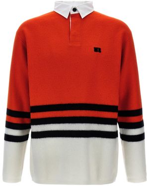 Wales Bonner Cypher Logo Embroidered Knitted Polo Shirt