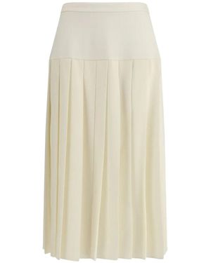 Alessandra Rich Elastic Waist Skirt - White