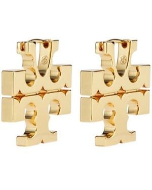 Tory Burch Eleanor Hidden Hoop Earrings - Metallic