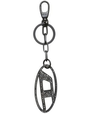 DIESEL Holy-C Oval D Keyring - White