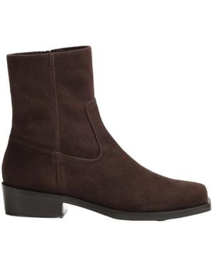 Aquazzura Square Toe Ankle Boots - Brown