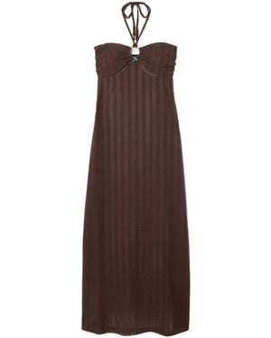 Melissa Odabash Halterneck Maxi Dress - Brown