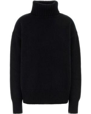 Extreme Cashmere N20 Oversized Turtleneck Jumper - Black