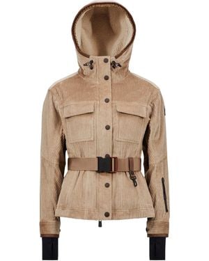 Moncler Hague Technical Corduroy Down Jacket - Natural