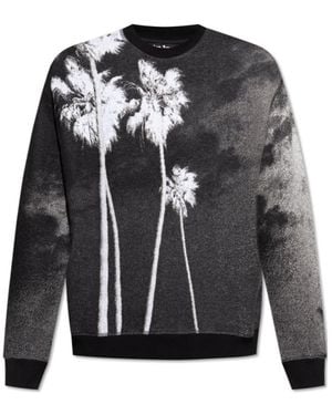 Palm Angels Graphic Printed Sweatshirt - Grey