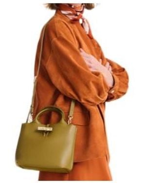 Longchamp Small Le Roseau Handbag - Orange