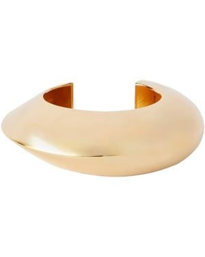 Alaïa Edge-Plated Cuff - White