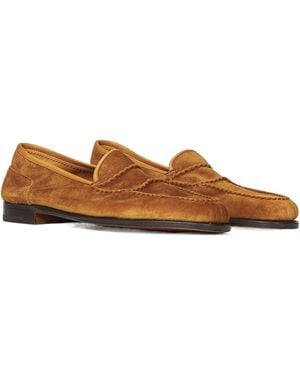 John Lobb Round Toe Loafers - Brown