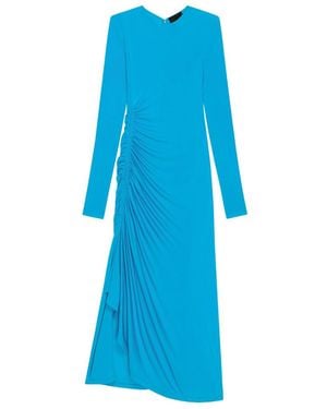 Givenchy Draped Long-Sleeved Dress - Blue