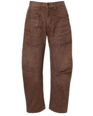 Nili Lotan Belt Loop Jeans - Brown