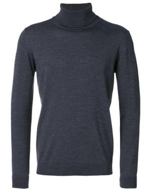 John Smedley Cherwell Roll Neck Sweater - Blue