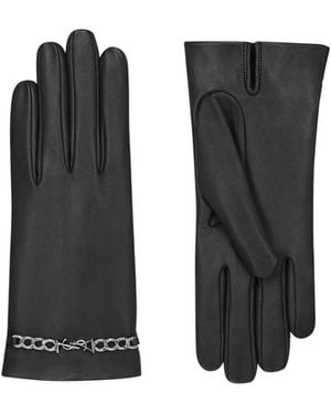 Saint Laurent Cassandre Gloves - Black