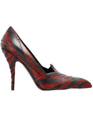 Versace Tigre Pattern Heeled Pumps - Brown
