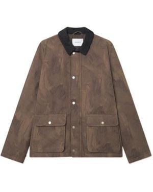 Les Deux Corduroy-Collar Jacket - Brown