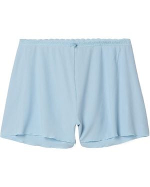 Skims Lace-Trimmed Shorts - Blue