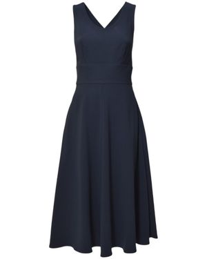 Aspesi Long Crepe Cady Dress - Blue