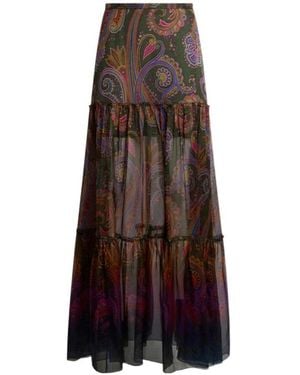 Etro Printed Skirt - Brown