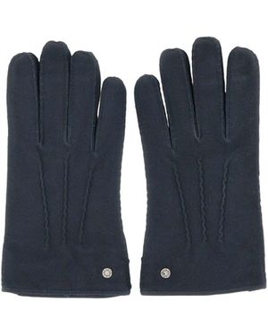 Gianni Chiarini Suede Top-Stitch Gloves - Blue