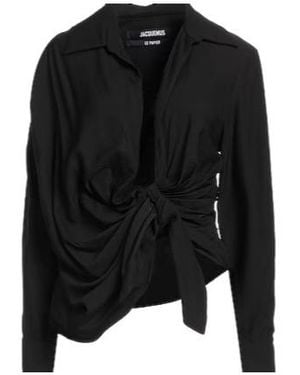 Jacquemus Solidcolor Twill Shirt - Black