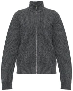 Versace High-Neck Cardigan - Grey