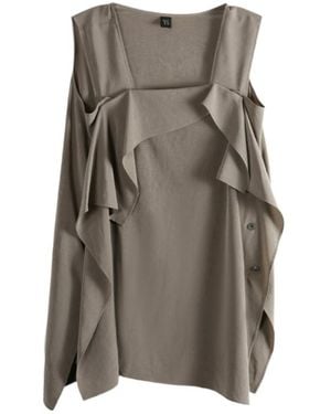 Y's Yohji Yamamoto Y-Flare Sleeveless B Top - Gray