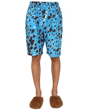 Marni Pop Dots Print Bermuda Shorts - Blue