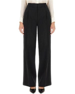 MICHAEL Michael Kors Crepe Wide-Leg Pants - Black