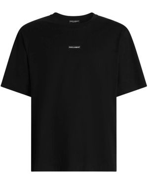 Dolce & Gabbana Logo Patch Crewneck T-Shirt - Black