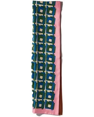 Miu Miu Pattern-Printed Scarf - Blue