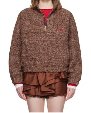 ShuShu/Tong Half-Zip Jumper - Brown