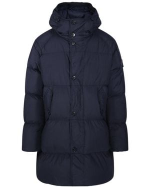Stone Island Hooded Down Jacket - Blue