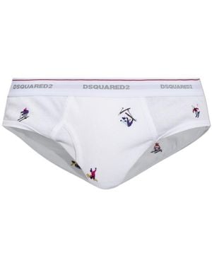DSquared² Elastic-Waist Underwear - White