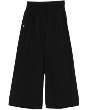 Polo Ralph Lauren Drawstring Embroidered-Logo Pants - Black