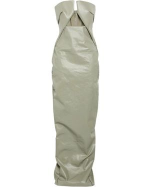 Rick Owens Sleeveless Off-The-Shoulder Denim Dress - Green