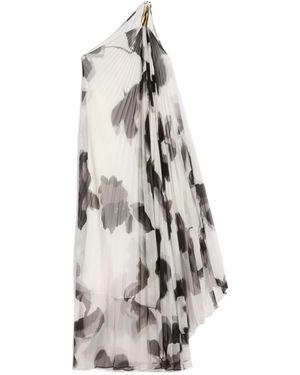 Max Mara Printed One-Shoulder Maxi Dress - White
