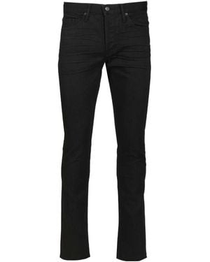 Tom Ford Stretch Ruched Denim Slim Fit Jeans - Black
