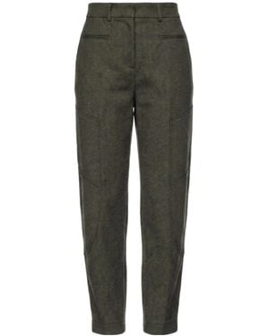 Ganni Two-Tone Tapered Pants - Green