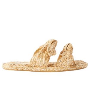 Zimmermann Raffia Woven Slippers - Metallic